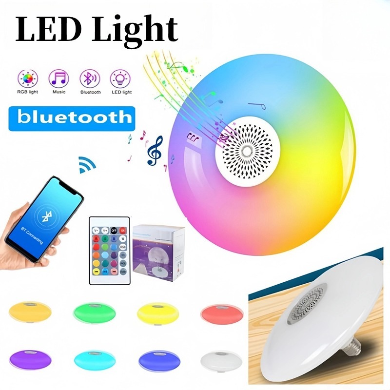 24W Dream colorful ufo Audio RGB LED music ceiling light E27 port with ...
