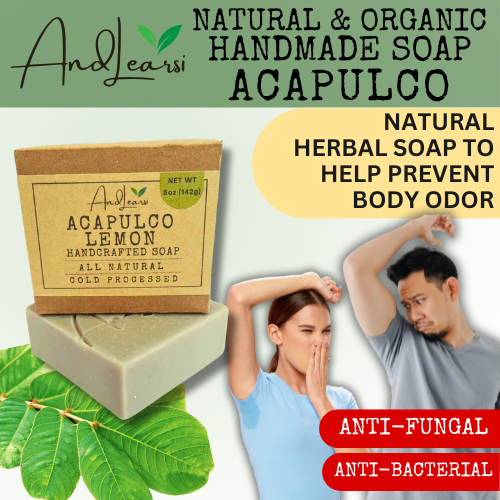 AndLearsi 140g Organic Soap Men Women Prevents Body Odor Handmade ...