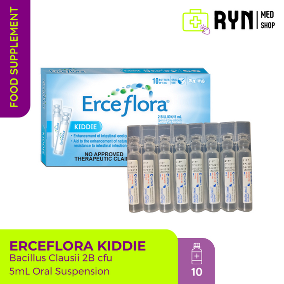 Erceflora Kiddie (Bacillus Clausii 2B cfu) 5mL Oral