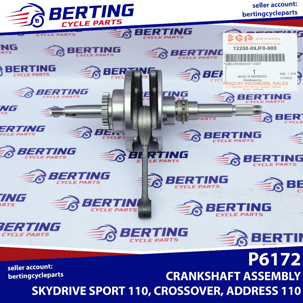 SGP CRANKSHAFT ASSEMBLY Suzuki Skydrive Sport 110 Crossover Address 110 ...