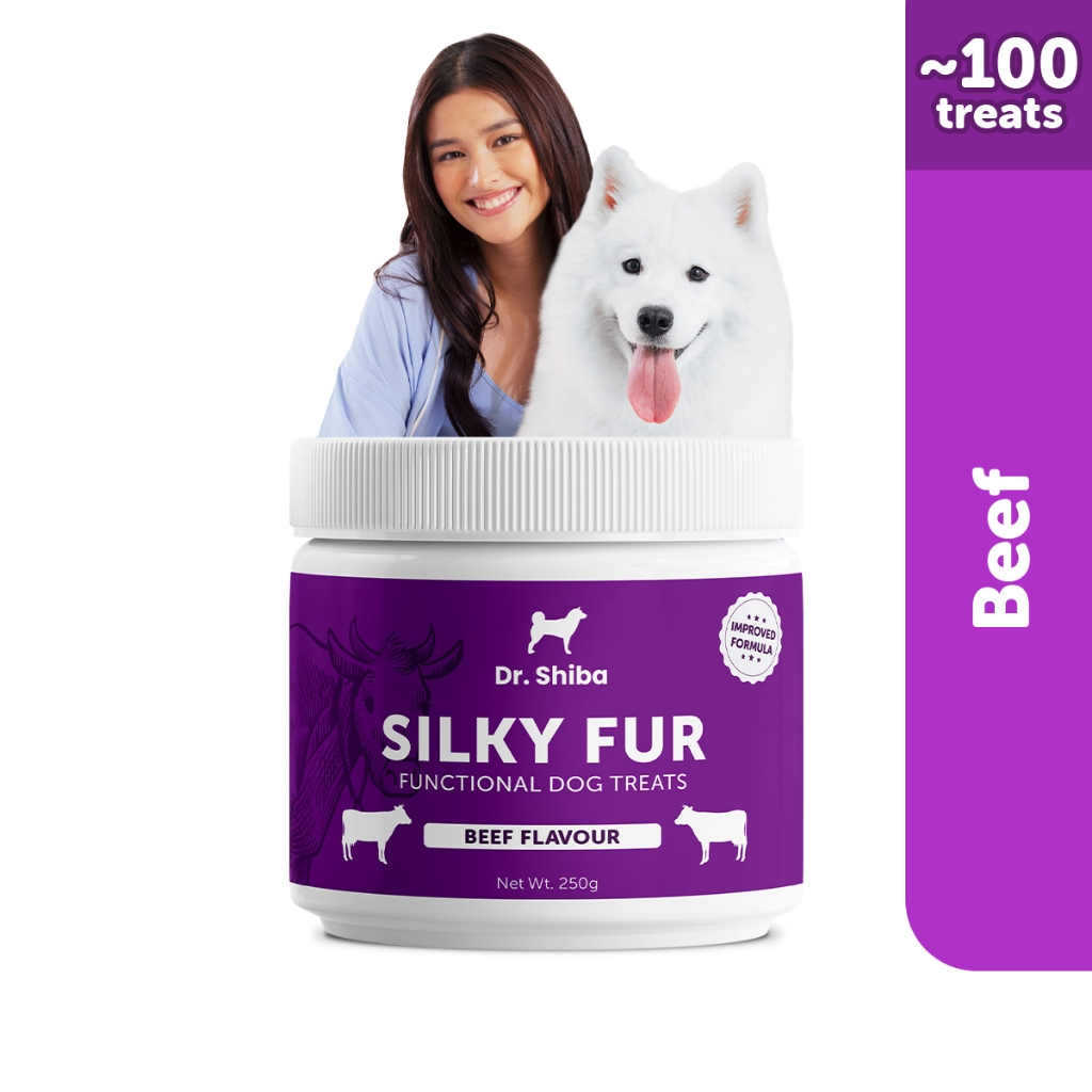Dr Shiba Silky Fur Healthy Dog Treats Snacks, Dog Multivitamins Dog