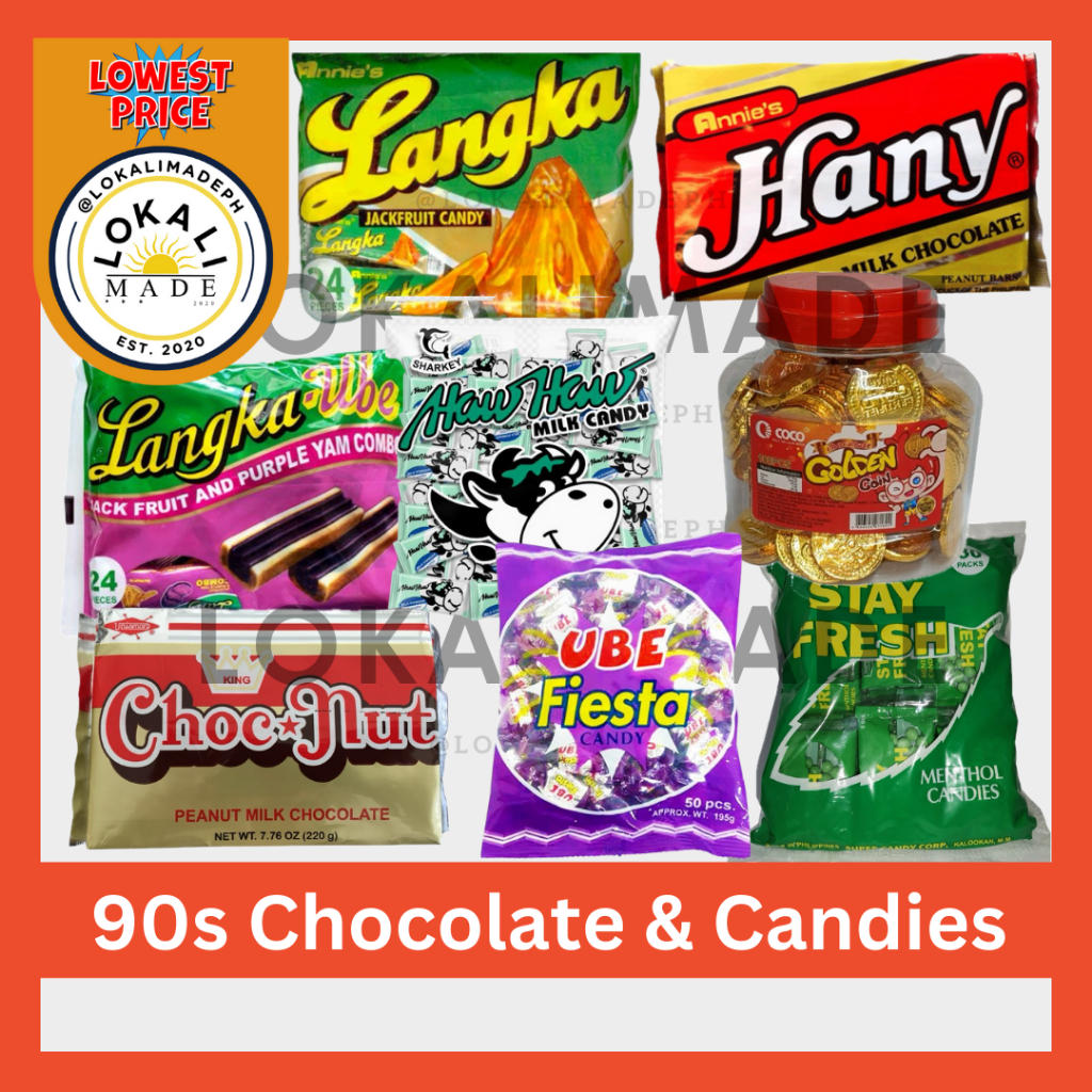90s Candies HAWHAW Milk Candy, Stay Fresh, Ube Candy, Fruit Fiesta