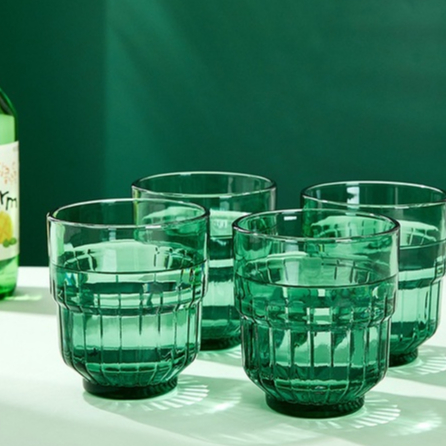 Y5865-1G DELI Retro green glass water cup tea juice cup drink cup home ...