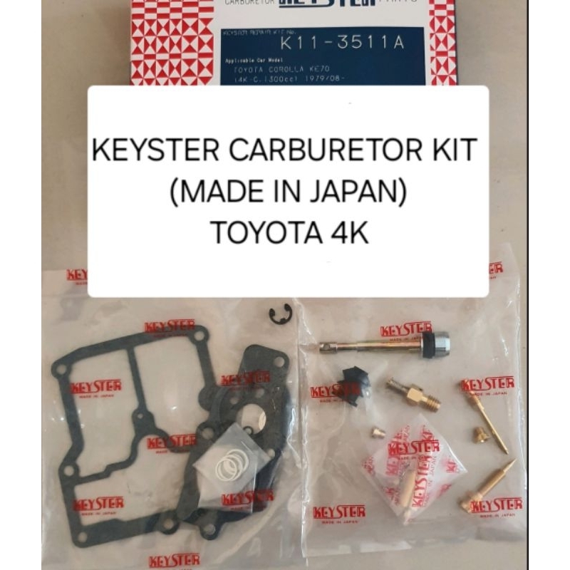 Keyster Carburetor Kit Toyota 4K (Made in Japan) Shopee Philippines