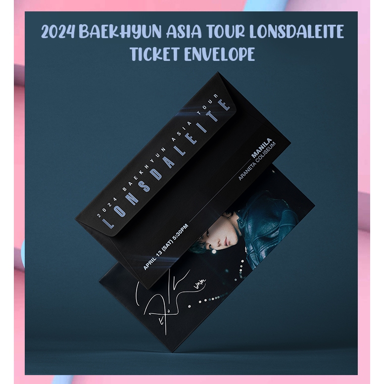 2024 BAEKHYUN ASIA TOUR LONSDALEITE TICKET ENVELOPE/HOLDER | Shopee ...