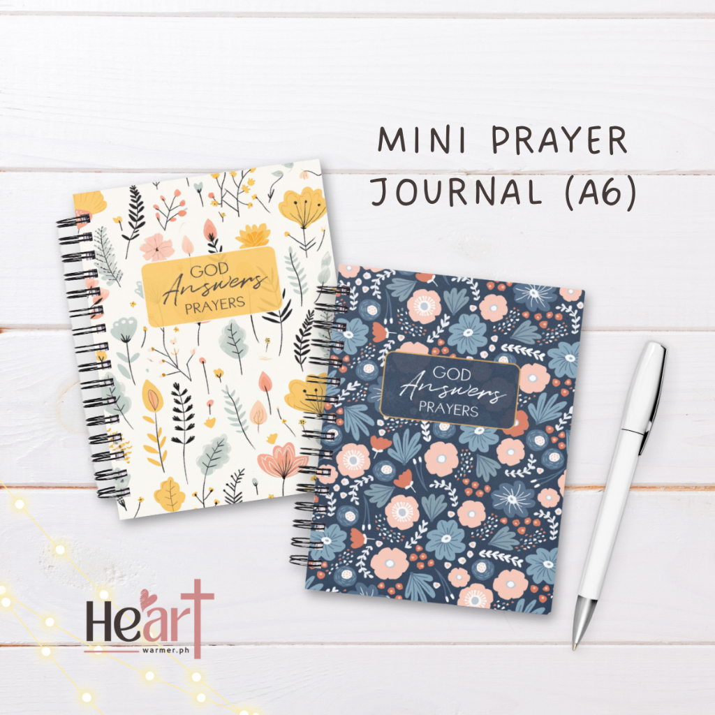 Mini PRAYER JOURNAL Floral Design A6 PocketSize Hardbound Notebook