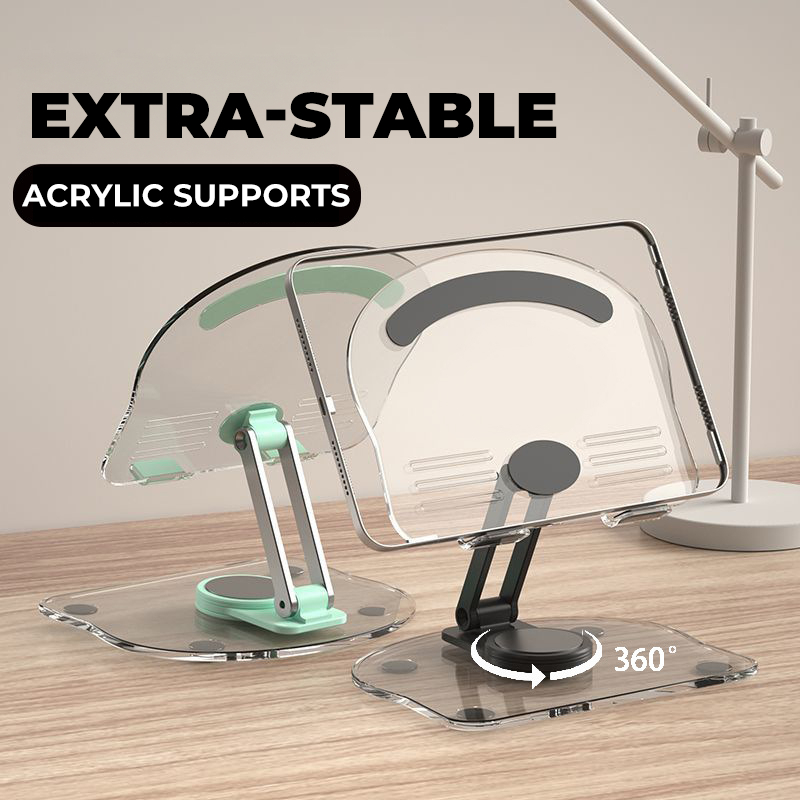 360 Degree Transparent Rotating Stand for Laptop, Cellphone and Tablet ...
