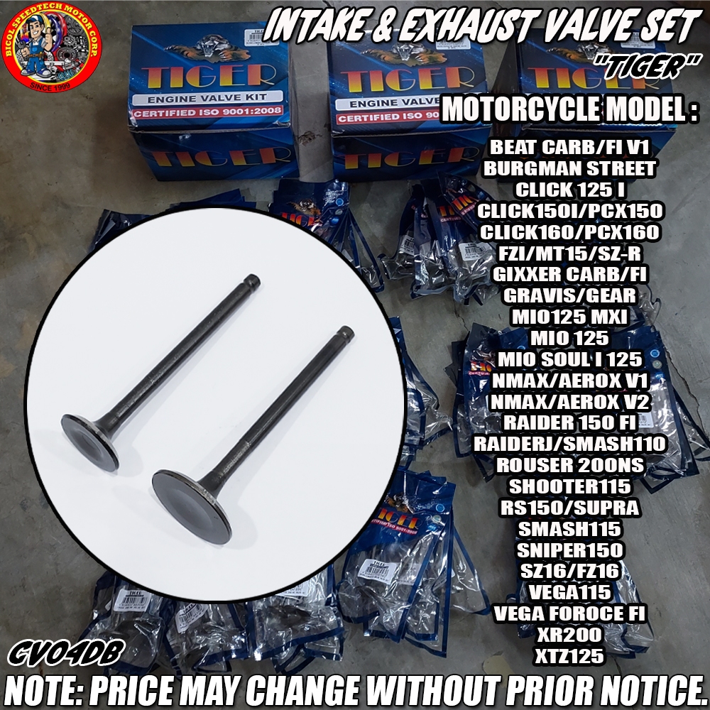 INTAKE & EXHAUST VALVE SET 