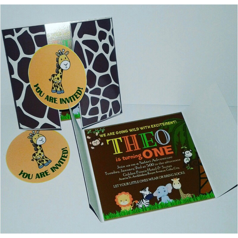 Window Type Mini Invitation with sticker 10 pcs per set | Shopee ...