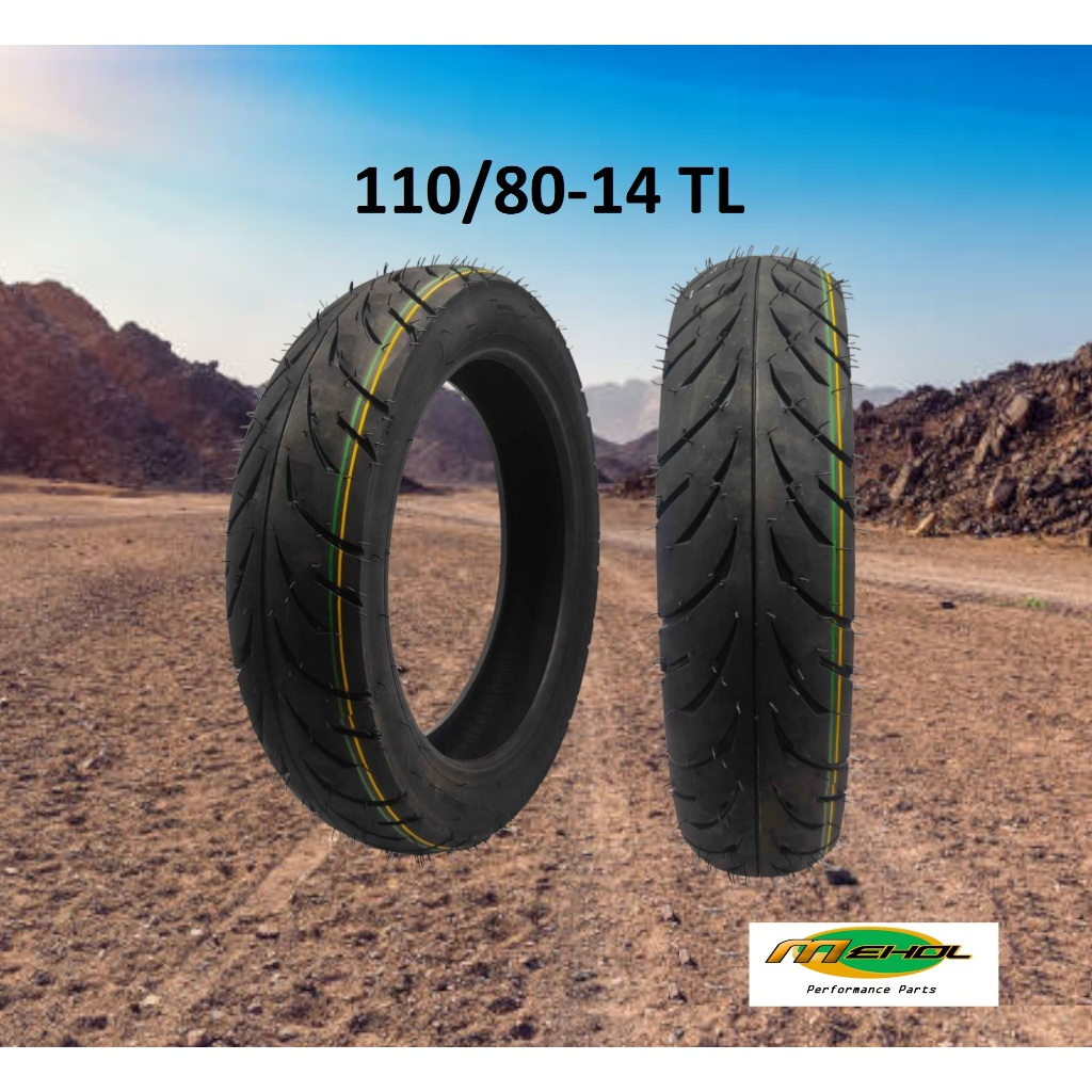 FREE SEALANT!!! 110/80-14 TUBELESS TIRE MEHOL FOR YAMAHA AEROX155 ...