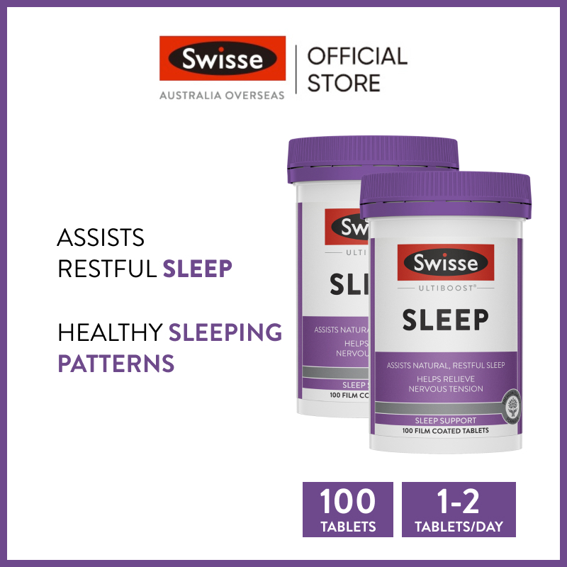 Swisse Ultiboost Sleep 100 Tablets x 2 Bottles (EXP:02 2027) | Shopee ...