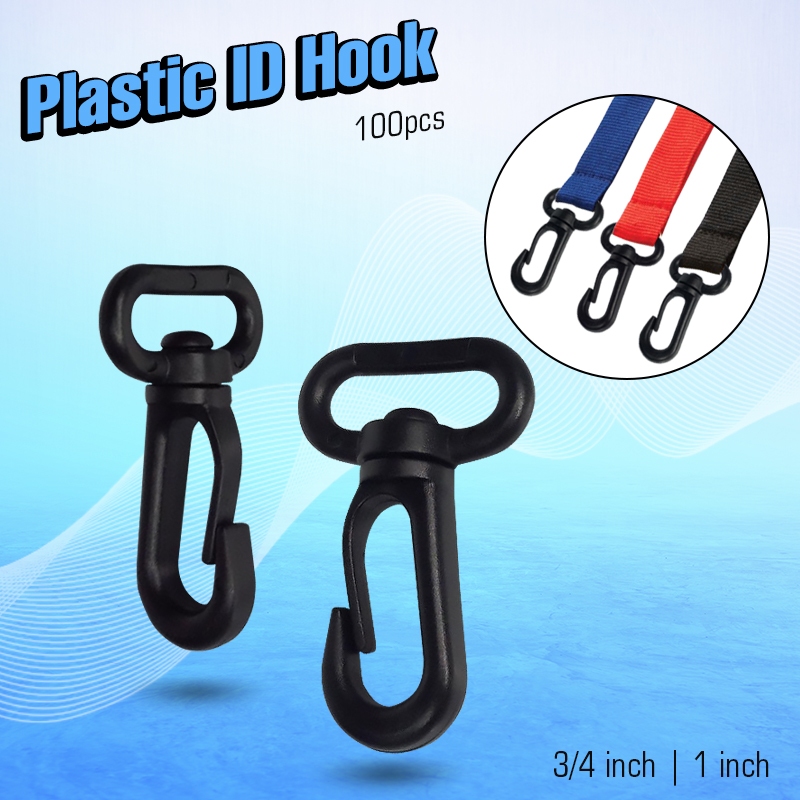 100pcs/pack Black ID Plastic Hook for Lanyard and Lace | Shopee Philippines