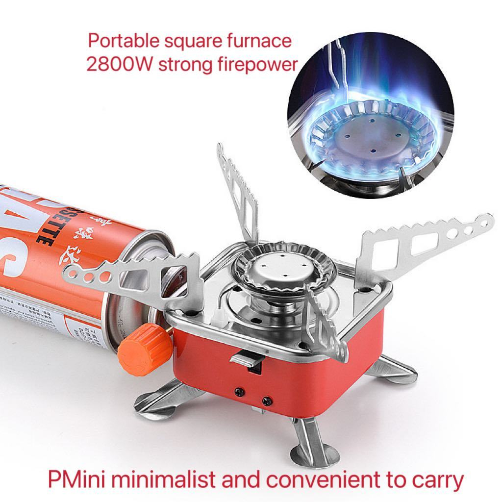 Portable Card Type Mini Butane Gas Stove - Square Mini Stove with Easy ...