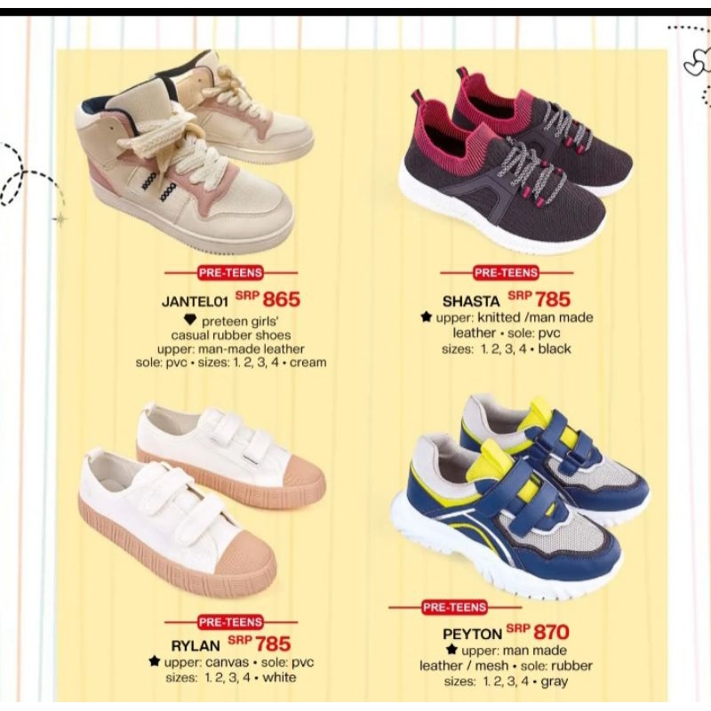 Natasha Boy Girl Pre teens Rubber Shoes Shopee Philippines