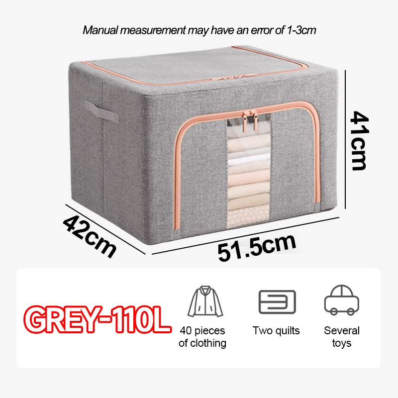 Eone Home Foldable Storage Box Clothes Organizer Basket With Cover ...