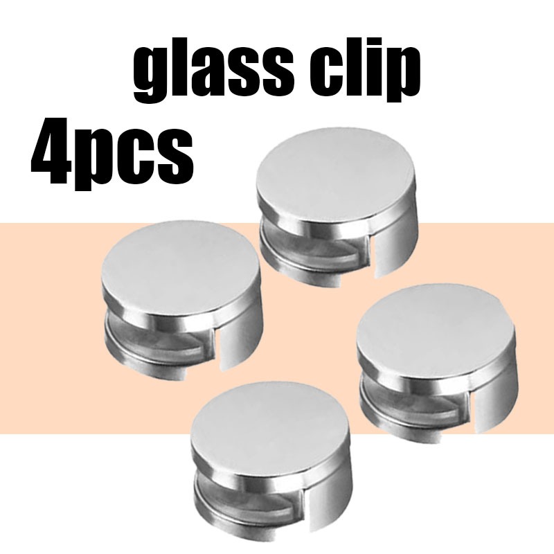 4PCS Zinc Alloy Mirror Glass Clip For Bathroom Mirror Shelf Support Bracket | Shopee Philippines