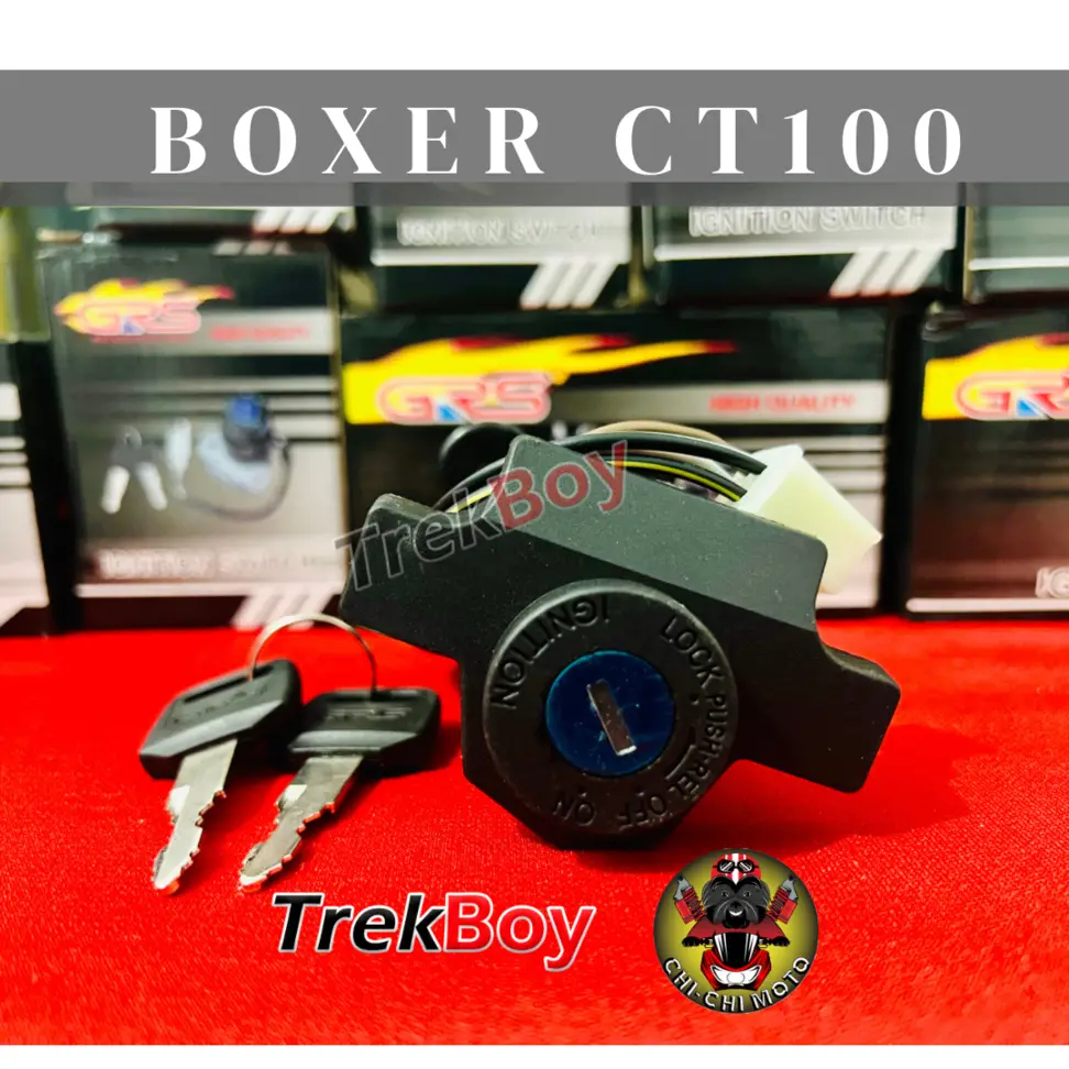 IGNITION SWITCH FOR MOTORCYCLE BOXER CT100 - ORIGINAL GRS [ PLUG AND ...