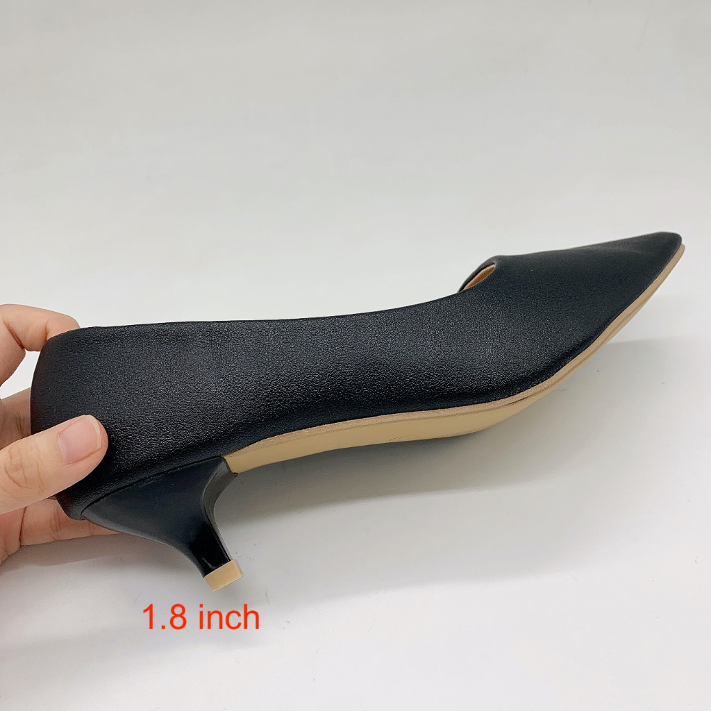 TAVIMART  -  NEW Spring/Autumn Women Pumps Split Leather Shoes for Women Pointed Toe Chunky Heel Shoes Casual Black Lace-up Handmade Shoes