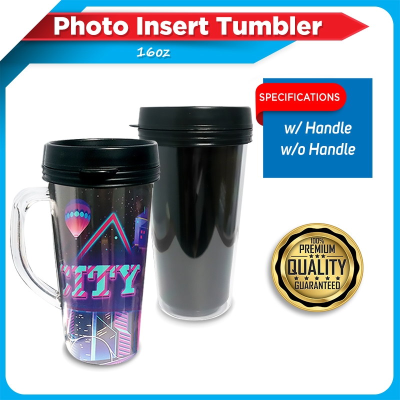Photo Insert Tumbler w/handle & w/o handle for personalized giveaways ...