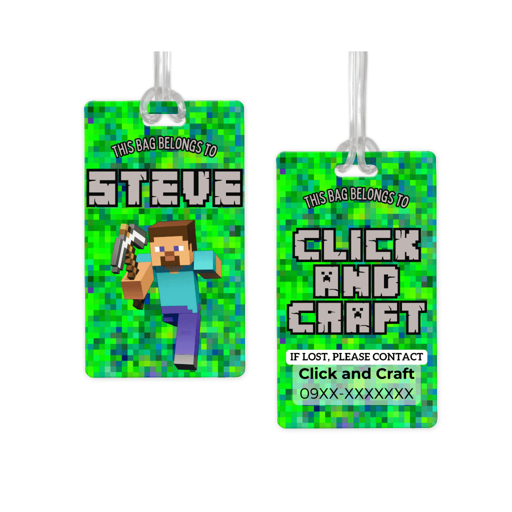 Minecraft Custom Bag tag Shopee Philippines