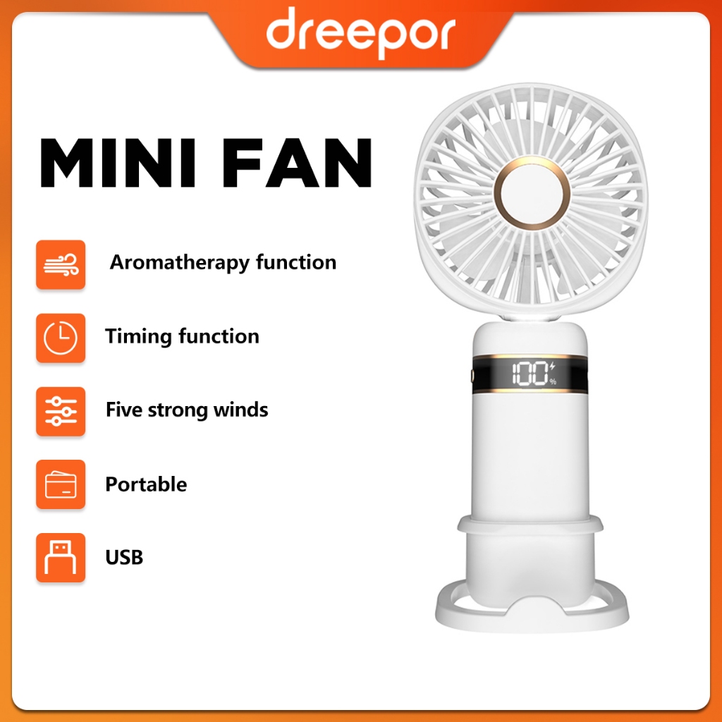 Dreepor 5 Speed Small Adjustable Cooling Fan Mini Portable Fan Usb ...