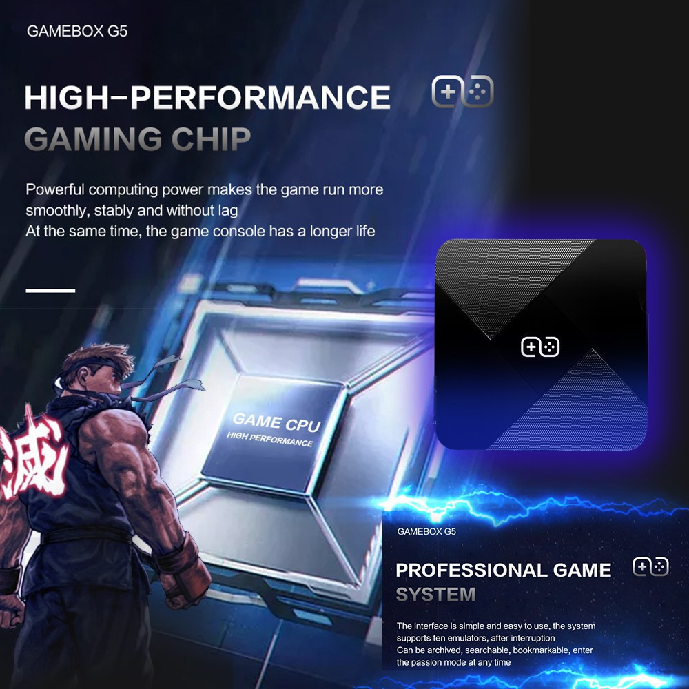2024 NEW Android TV box + GAME BOX G5 2in1 4K HD Game Console 40000 ...