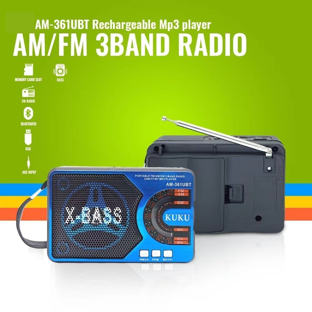 Mini Portable AM FM Dual Band Telescopic Antenna Radio HTM-087UBT ...