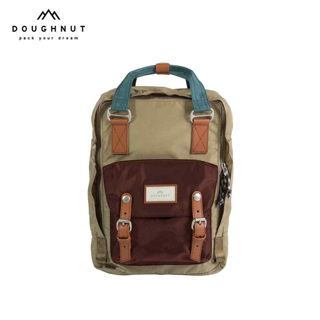 Doughnut Macaroon Glossy Blocking Series Beige Maroon Backpack Shopee Philippines