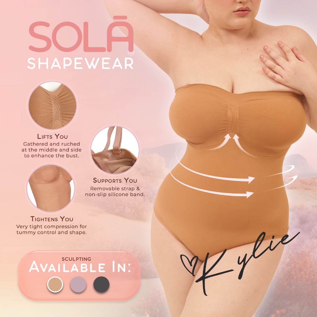 Strapless sculpting shaper with lace