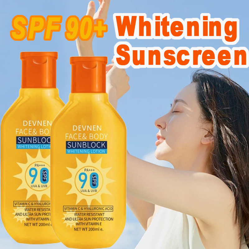 Devnen Sunscreen For Face And Body Spf90 Sunblock Cream Whitening Control Oil Uv Protection 7336