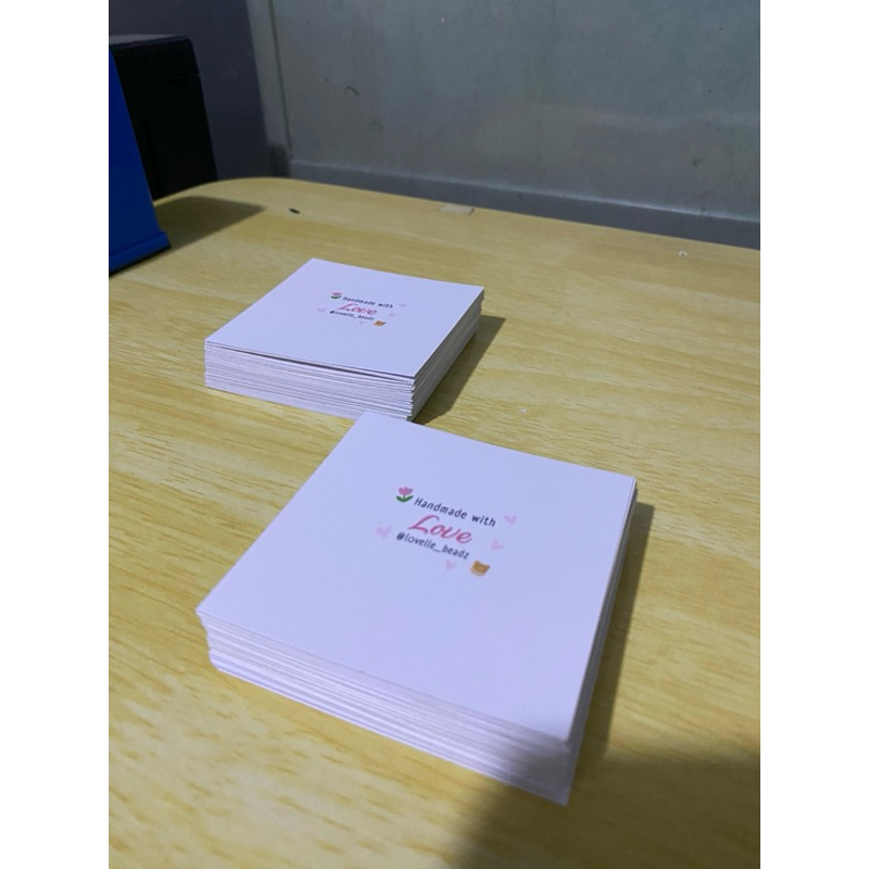 Thank you card 4x4 inches 250 gsm 50 pcs per order | Shopee Philippines