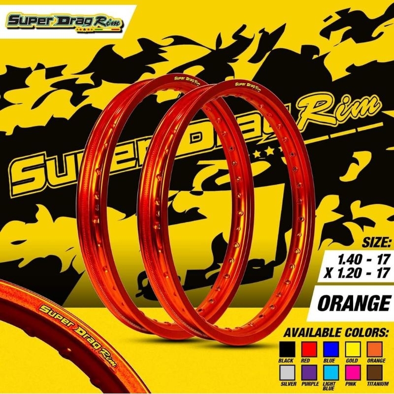 SUPER DRAG RIM broken size (SDR)1.40-17 1.20x17 SILVER pink /green/blue ...