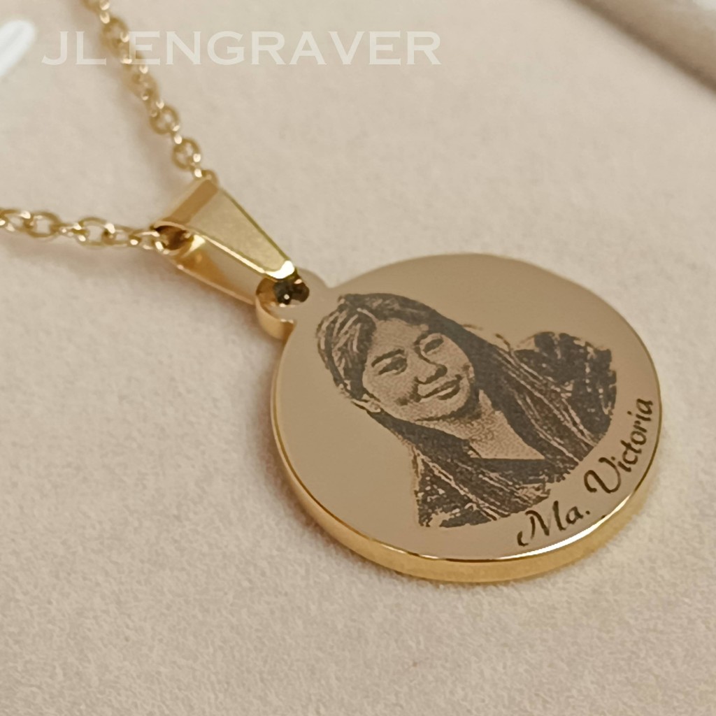 Personalized Engraved Photo & Text Necklace | Stainless | Hypo ...