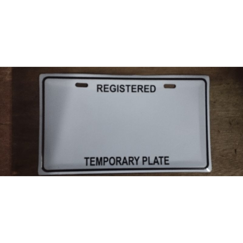 Blank New Size Metal Plate with Registered | Shopee Philippines