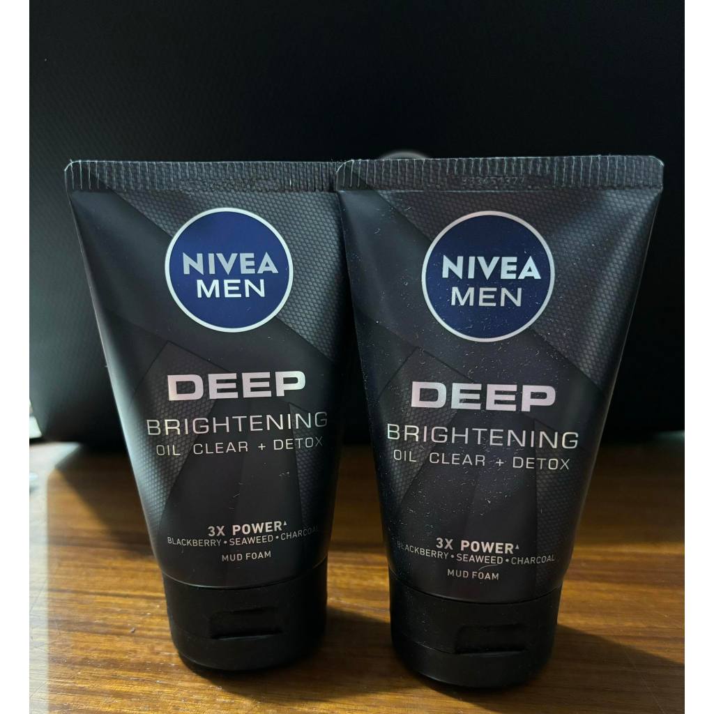 Nivea Men Deep Brightening Oil Clear + Detox Mud Foam (for Face) 100g 