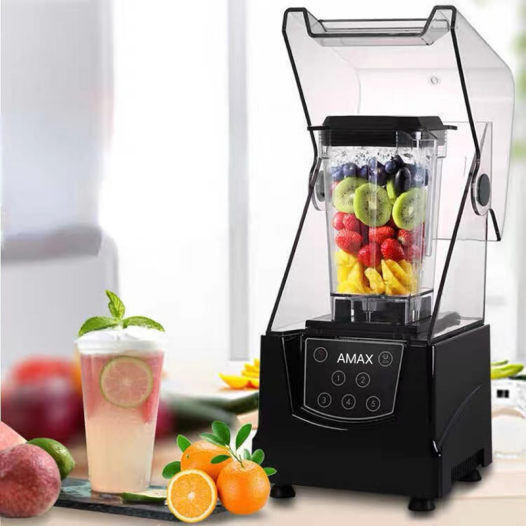 Amax Ice Blender T8 Commercial Blender with Cover for Smoothie/Shakes