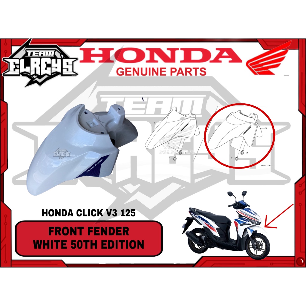 FRONT FENDER FOR HONDA CLICK V3 50th edition | Shopee Philippines