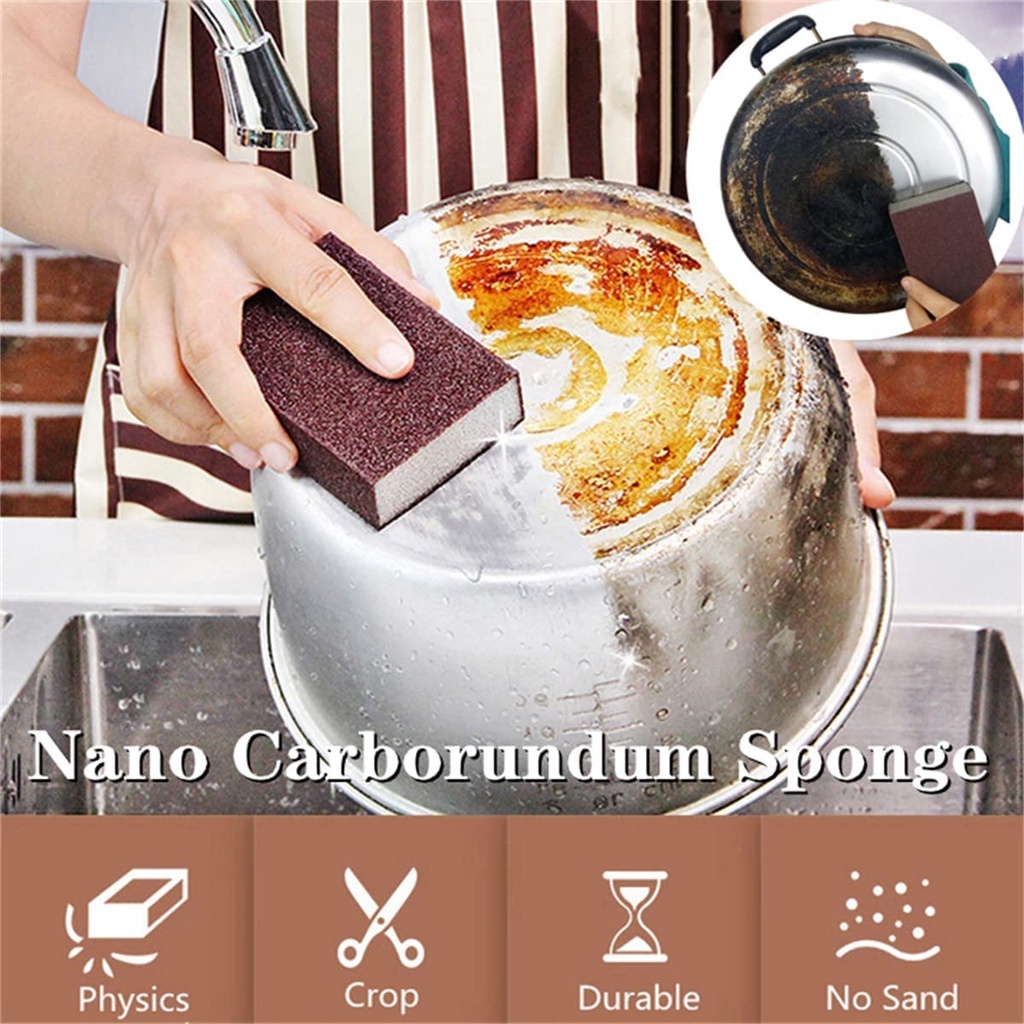 KUKU Magic Sponge Eraser Rust Remover Brush Dish Pot Cleaning Brush ...