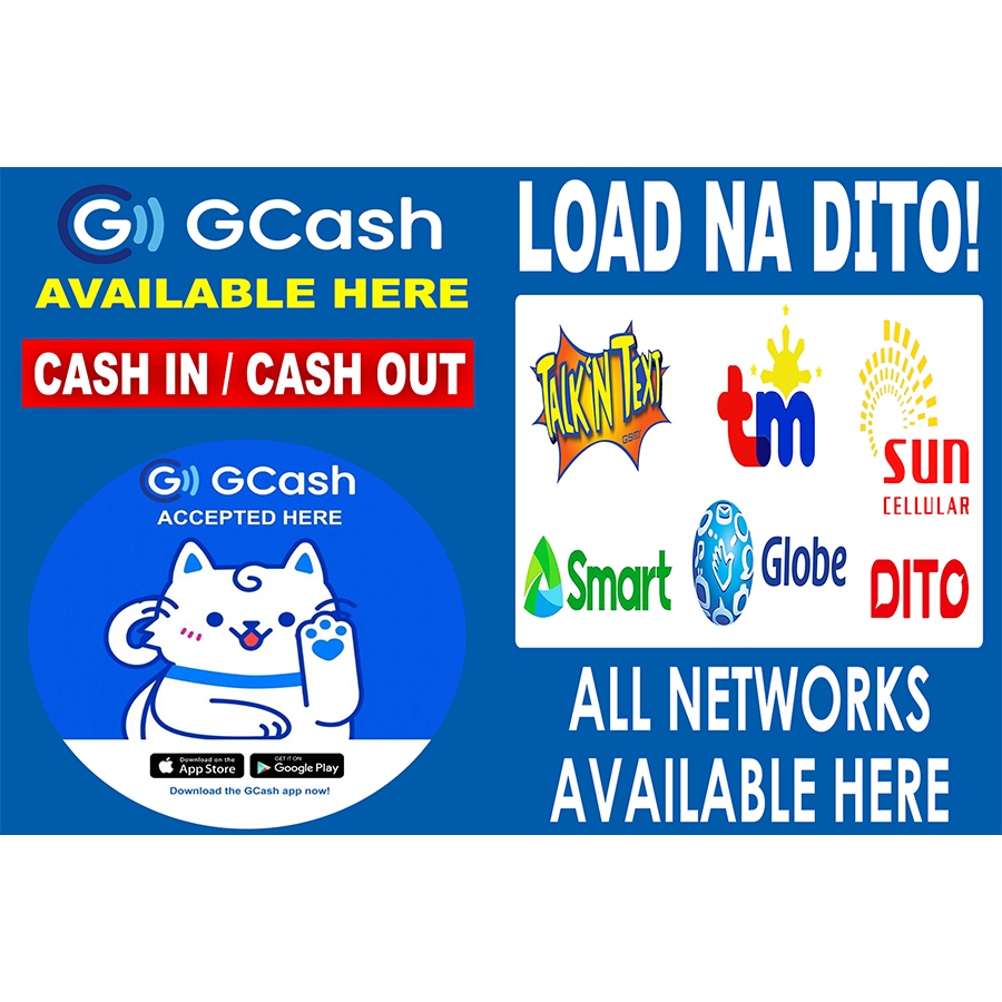 Gcash Tarpaulin Cash In Cash Out Gcash Rates With Butas Sabitan ...