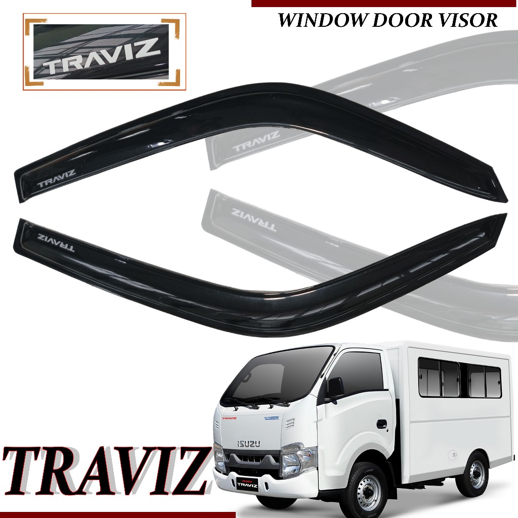 Isuzu Traviz 2023-2025 Rain Door Visor Window Guard Sun Deflector High 