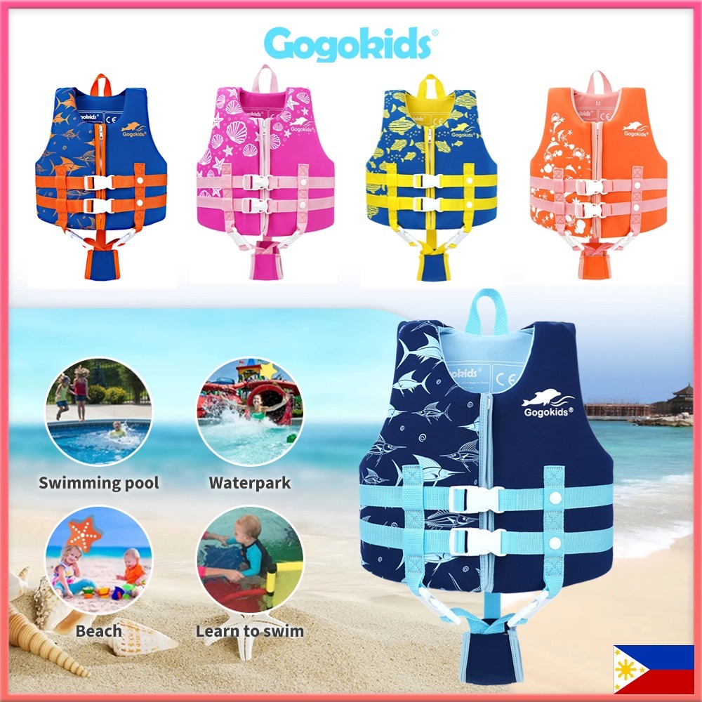 Gogokids Kids Swimming Vest For Boys Girls Swimming Life Jacket Summer ...