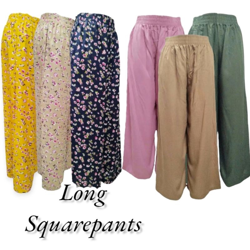 Long Squarepants ( Plain and Printed ) Shopee Philippines