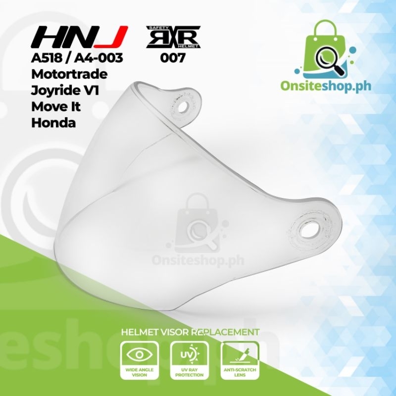 Visor for HNJ A518 RXR 007 Motortrade Moveit V1 Honda Suzuki Half Face ...