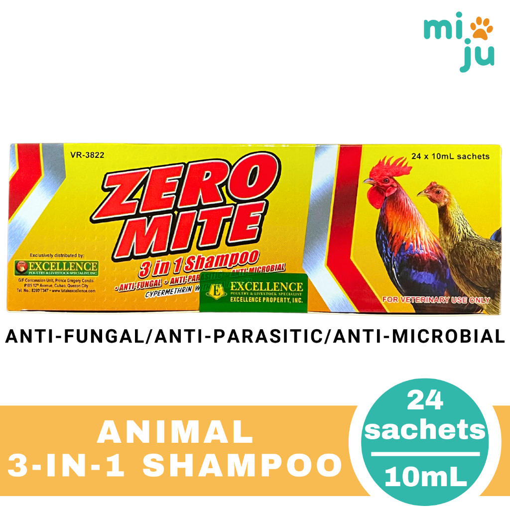 Zero Mite 3in1 Shampoo (1 Box/24 Sachets x 10mL) Shopee Philippines