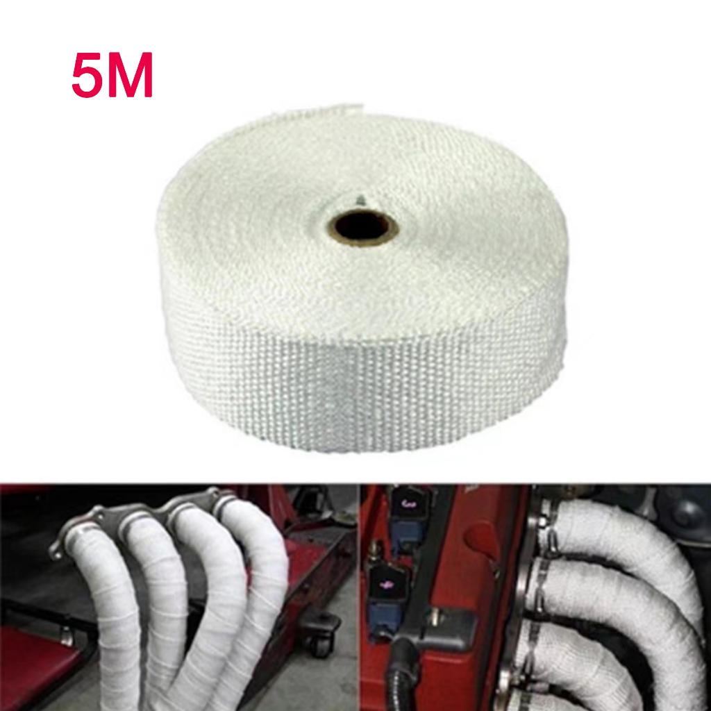 5M Motorcycle Exhaust Tape Wrap Heat Resistant Exhaust Pipe Tape For ...