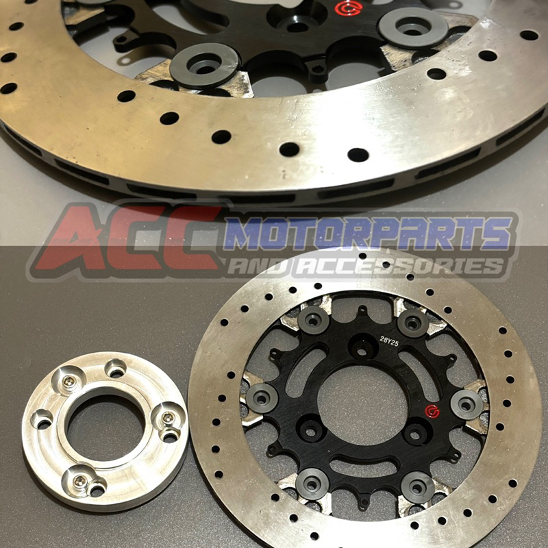 BREMBO VENTILATED DISC WITH CNC ADAPTOR 220mm ( 50a copy ) WAVE125 ...