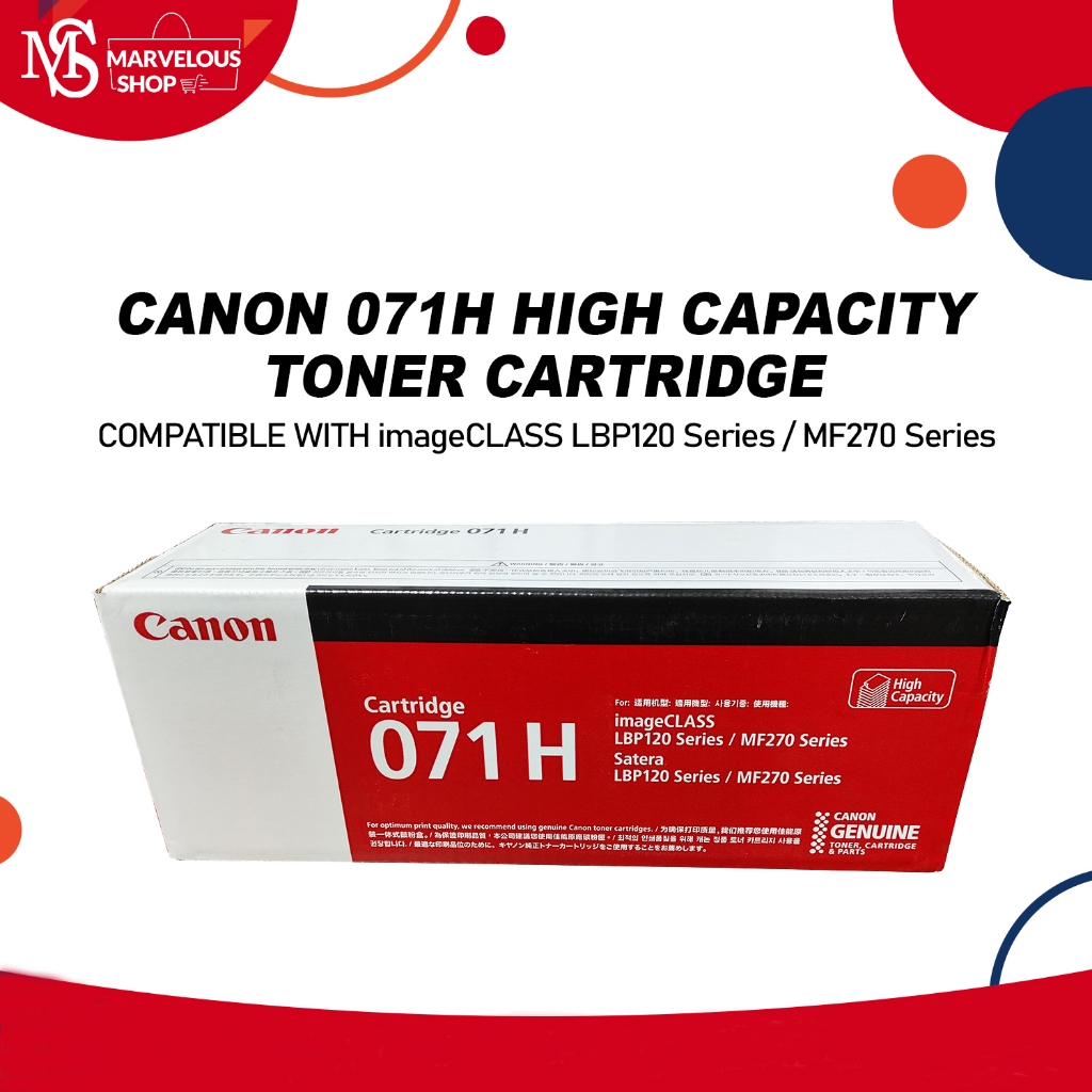 Canon 071 H High Capacity Black Toner Cartridge 071h Shopee Philippines 9947