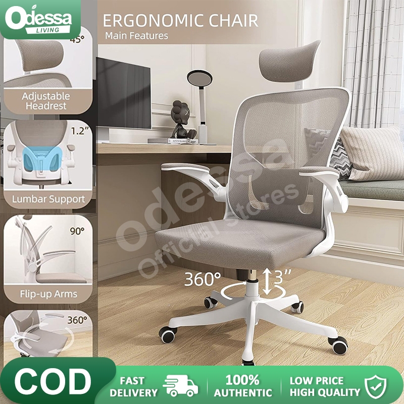 Odessa Office Chair Korean Style Ergonomics Chair Mesh Office Mesh ...