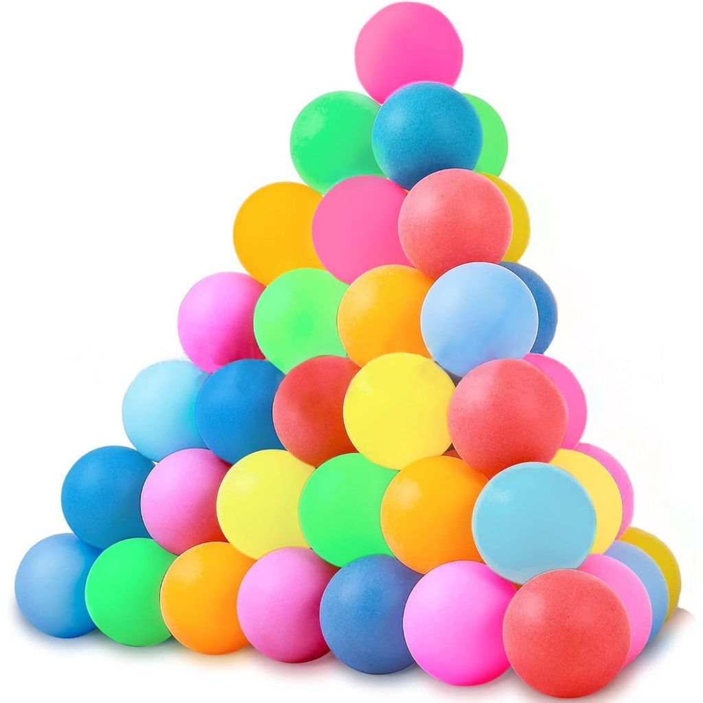 50 PCS Colored Table Tennis Balls Ping Pong Balls 40 mm Entertainment ...