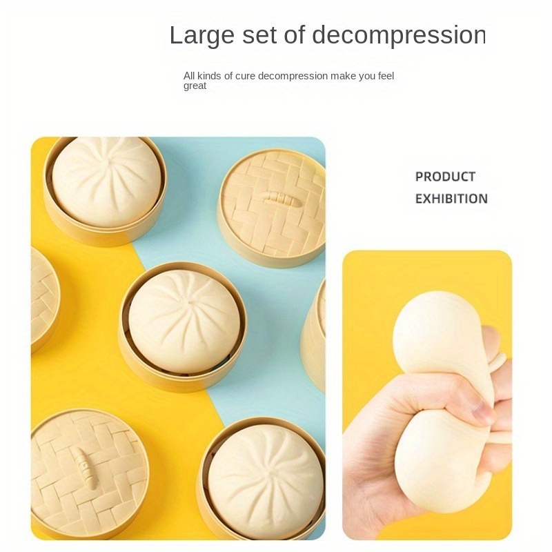 Timi Cute squishy Bun Siopao Toys Fidget Toys for Kids Stress Reliever ...